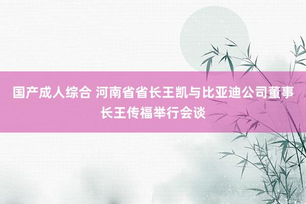 国产成人综合 河南省省长王凯与比亚迪公司董事长王传福举行会谈