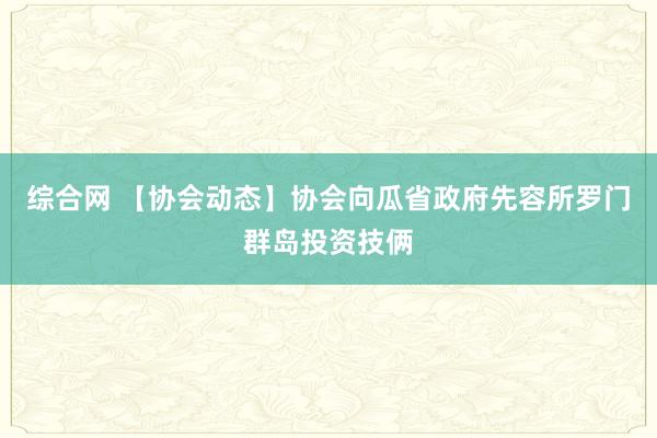 综合网 【协会动态】协会向瓜省政府先容所罗门群岛投资技俩