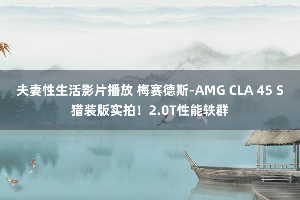 夫妻性生活影片播放 梅赛德斯-AMG CLA 45 S猎装版实拍！2.0T性能轶群