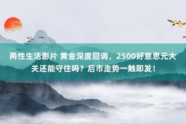 两性生活影片 黄金深度回调，2500好意思元大关还能守住吗？后市走势一触即发！